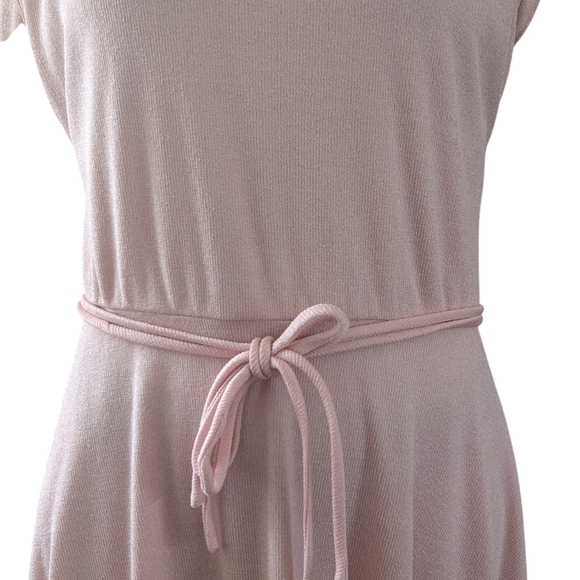 Vintage Fred Rothschild Flirty 70s 80s Pastel Pink Embroidery Full Midi Dress - Picture 5 of 9